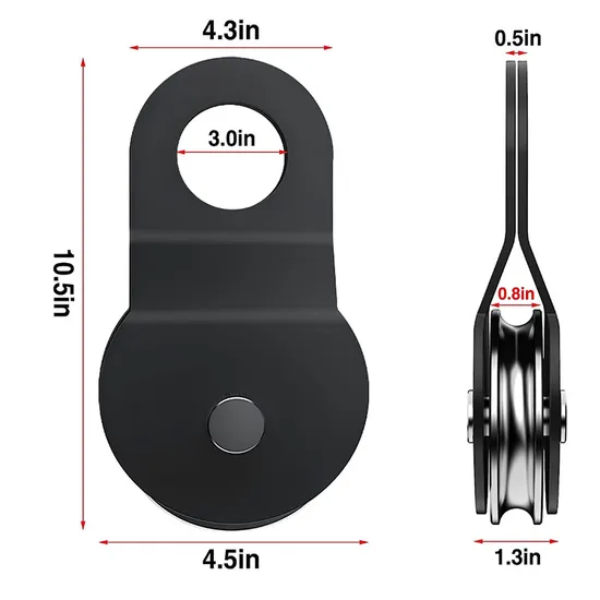 ATV용 10t 견인 단일 복구 윈치 풀리 스내치 블록
