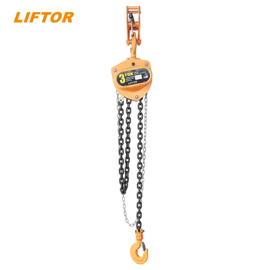 Liftor/OEM Brand 5 Ton Manual Chain Pulley Block 